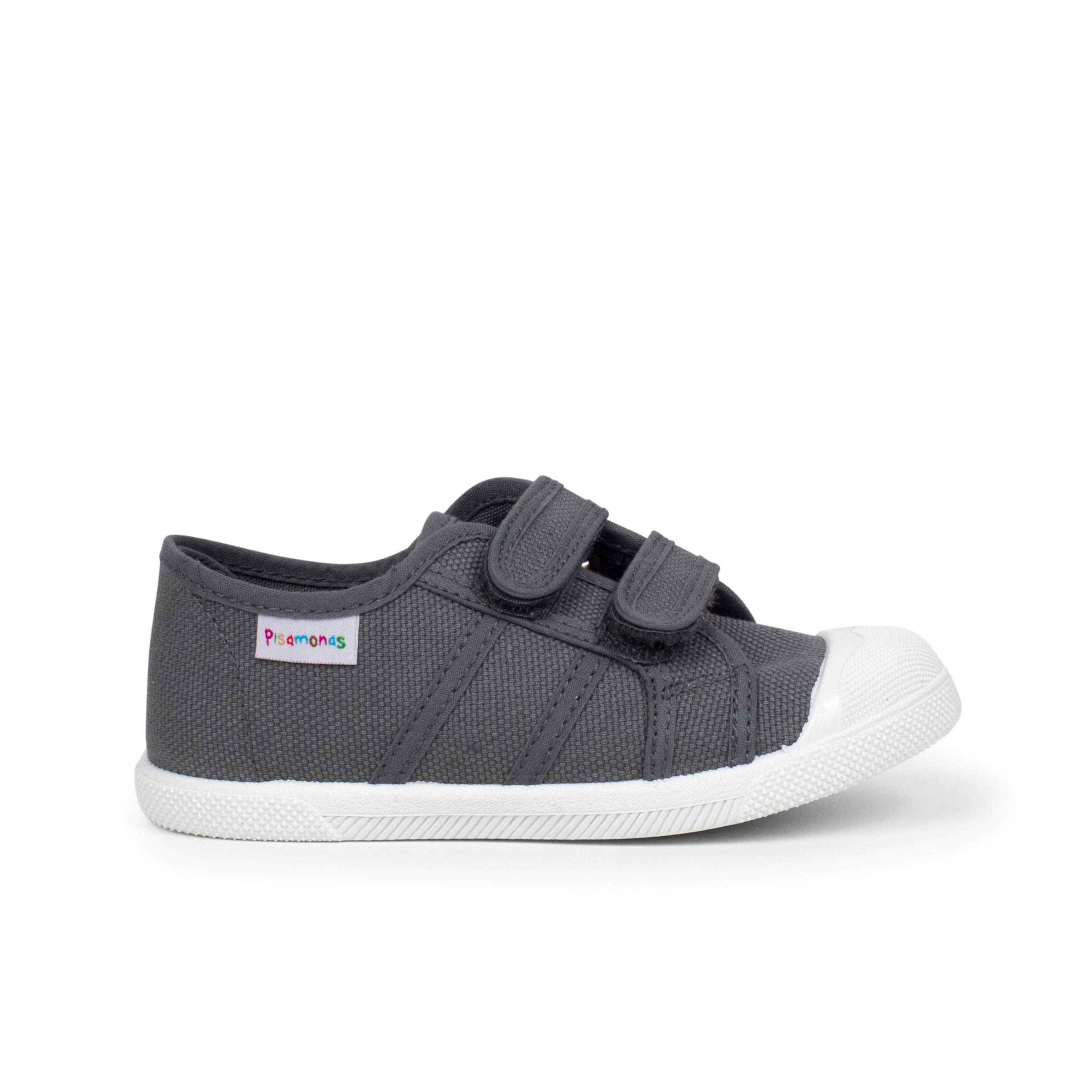 Pisamonas Zapatillas Niños Lona Cinta Adhesiva Talla 30 Color Gris