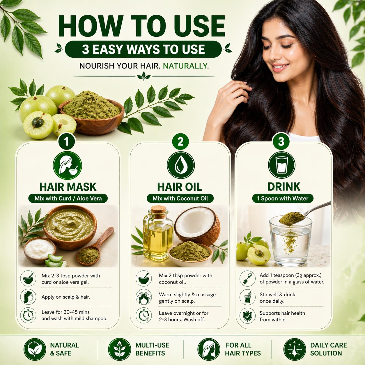 Natural Amla & Curry Leaf/leaves Powder | Plant-Based Superfood for Daily Nutrition & Hair Care | Organic, Vegan, Gluten-Free | No Preservatives | 200g Pack — Amazon image 6