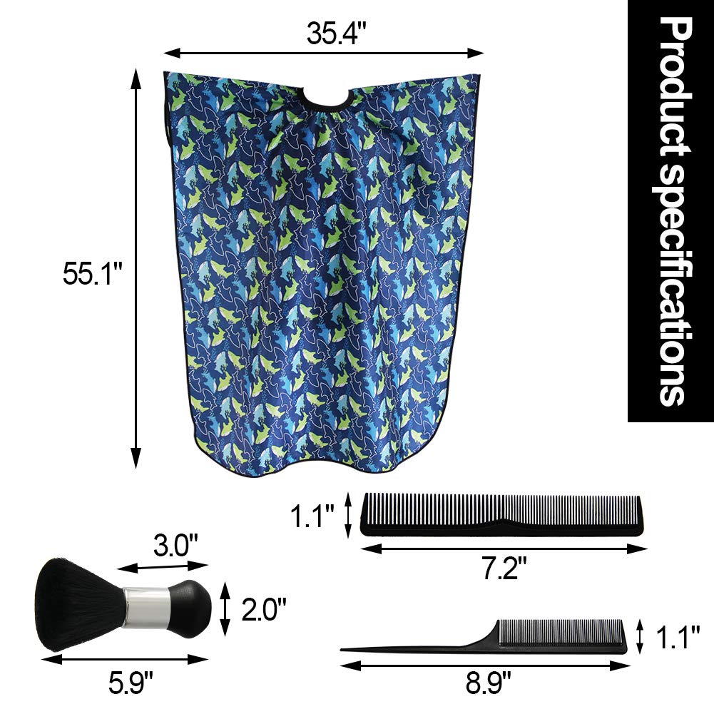 Capa profesional de poliéster para barbería, para corte de pelo, delantal resistente al agua y a las manchas, antiestática, de 65 x 57 pulgadas 2