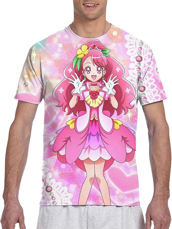 Amazon Co Jp オシャレ トップス 無地 丸襟 通気性 速乾 Tシャツ カジュアル 花寺のどか キュアグレース カップル 半袖 スポーツ Tシャツ 夏服 通勤 通学 男女兼用 量軽 爽快 面白い柄 派手 ティーシャツ ファッション