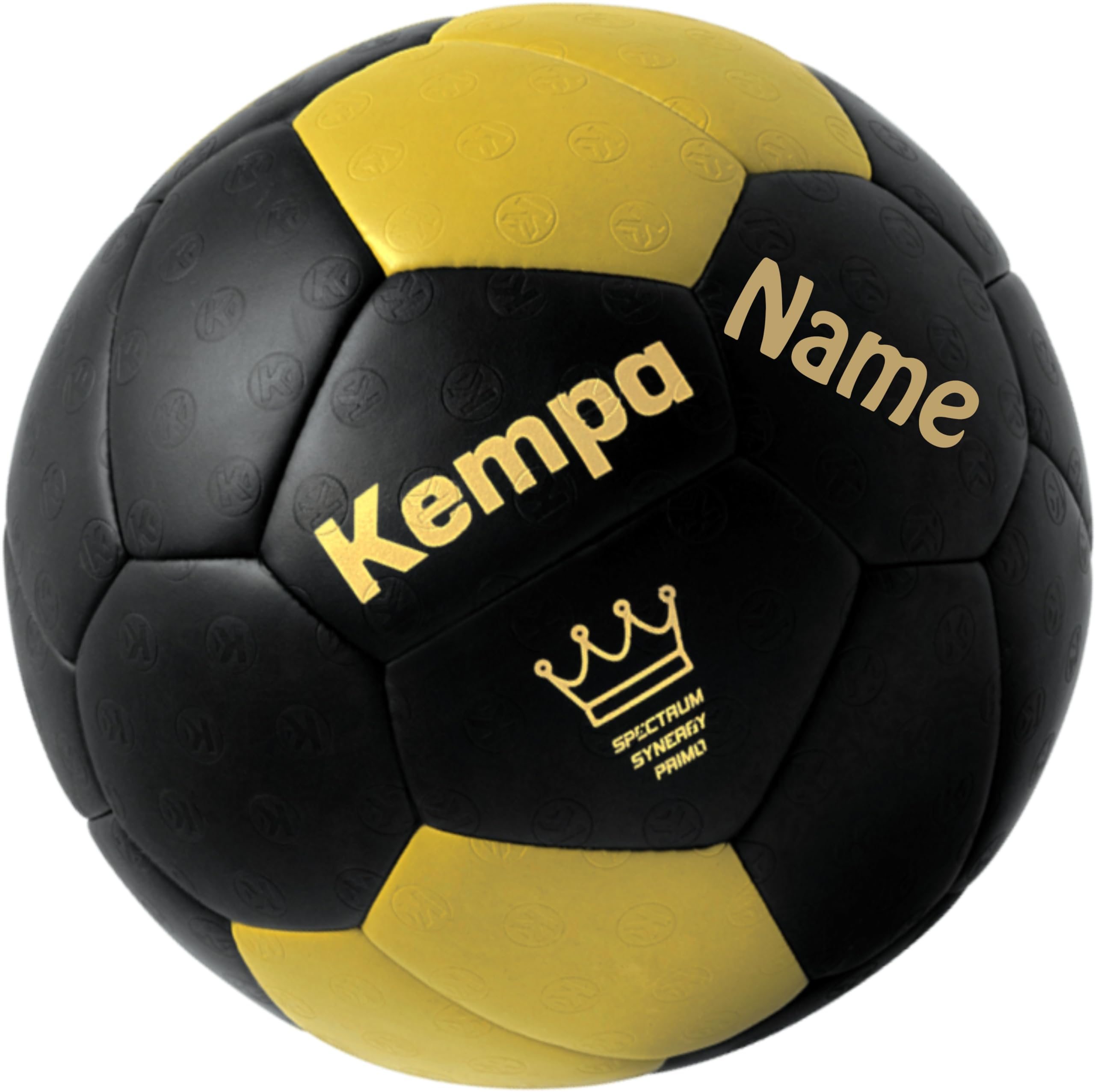 Kempa Sportartikelland Angebot Handball Spectrum Synergy Primo schwarz/Gold personalisiert Größe 3 mit Aufdruck Name
