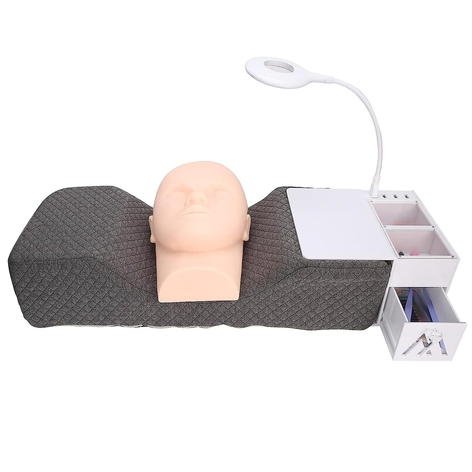 X&Z-XAOY Almohada Cervical Almohada Cervical con 2 Fundas Almohada Ortopédica Contorno Firme Doble Uso Lateral Y Tejido Amigable con La Piel