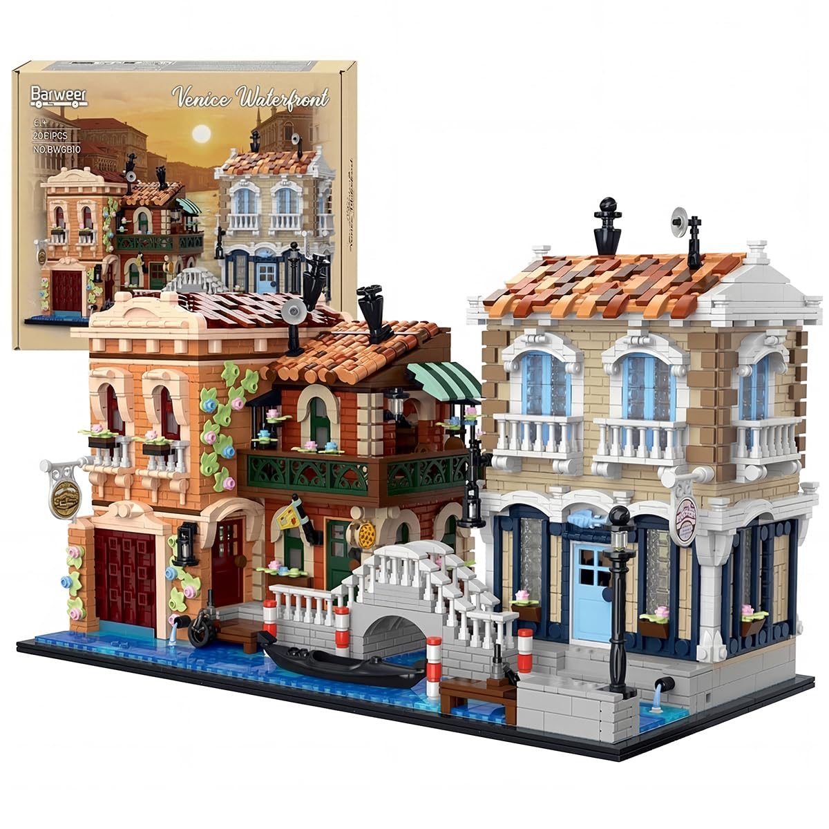 Italy Venice Rivera Building Blocks,4610 PCS Architecture for Adults