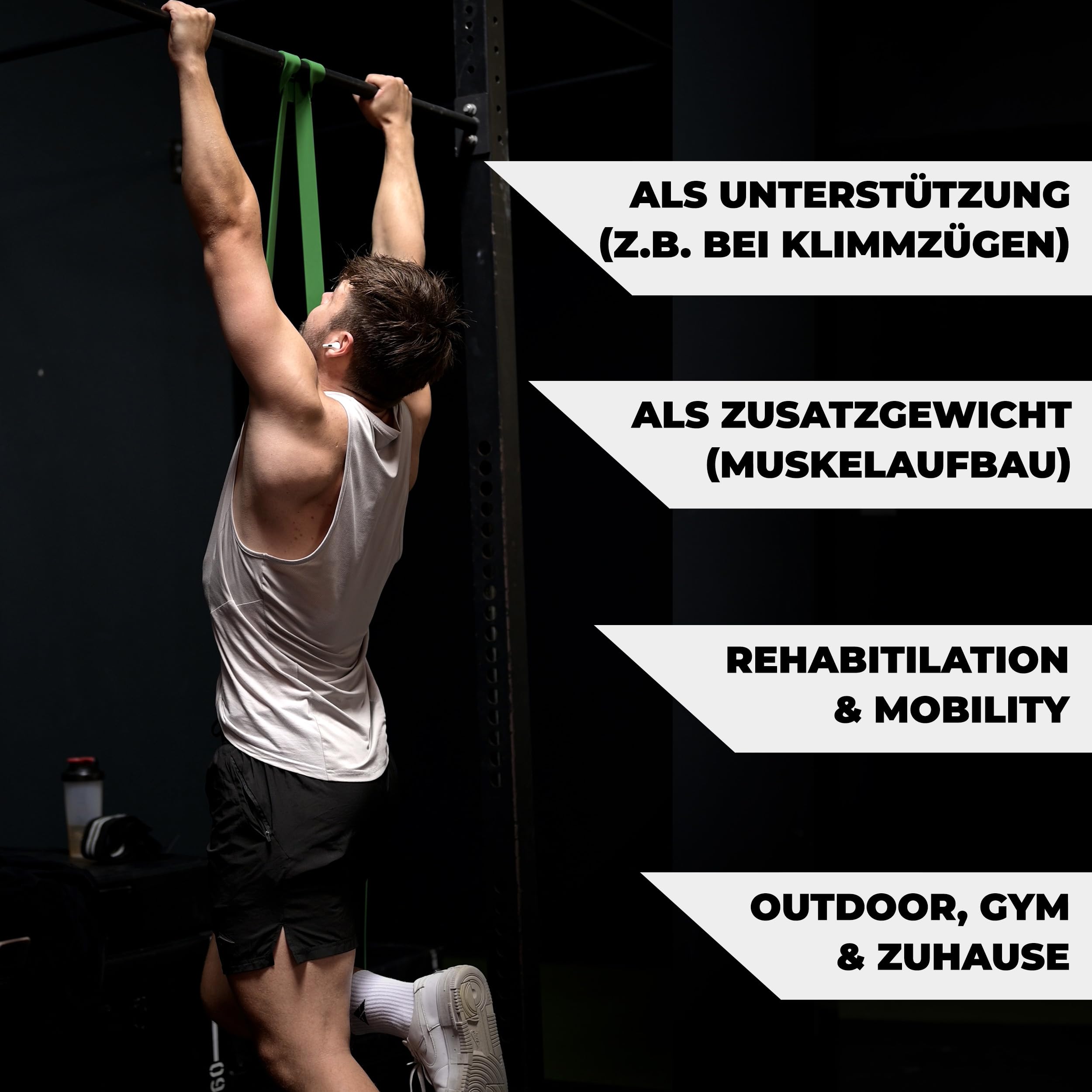 ATHLETIC AESTHETICS Bande Élastique/Bande d’Entraînement/Bande Élastique de Résistance/Bande Yoga Élastique de Résistance (ou pour Traction) (Vendus Individuellement ou en lot/Pack)