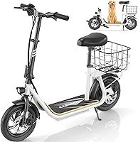 Vista 10 de Caroma Electric Scooter with Seat, Max 30 Miles Range&20MPH Speed, Peak 800/1200W Motor, Foldable Electric Scooter for Adults and Teens, Commuter E