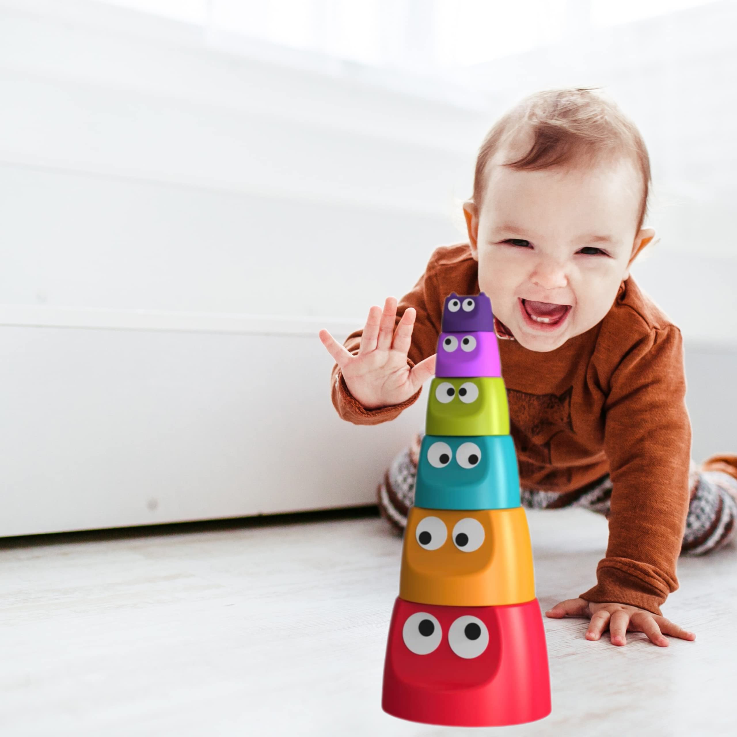 FUN FRY Monster Cups - Activity Toy for Babies 5+ Months Multicolor Infant & Preschool Toys Develops Motor & Reasoning Skills Birthday Gifts for 1 2 3 Year (B0BQHV9JT2) Amazon Price History, Amazon Price Tracker
