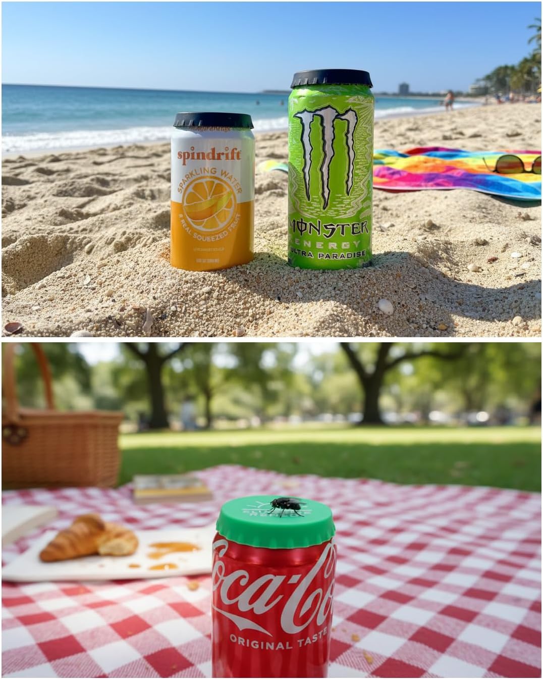 Reusable Silicone Soda Can Lids (6 pack) – Drink Can Covers for Outdoor, Travel & Everyday Use