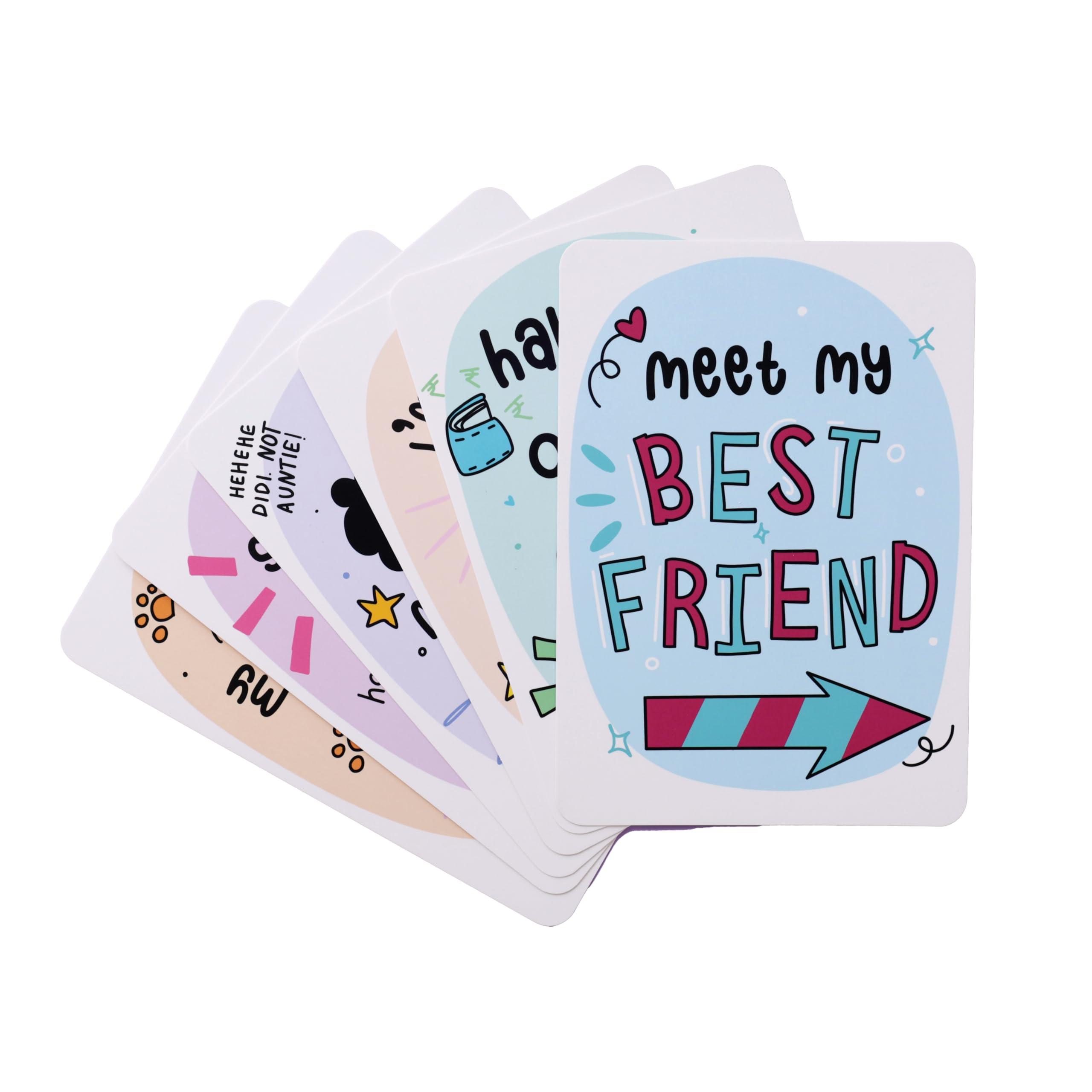 Oye Happy - Baby Milestone Placards | Set of 12 Adorable Cards for Baby's Milestones | Memory Capturing Cards