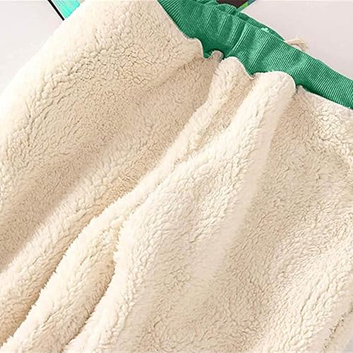 Miniatura 6 de oelaio Pantalones deportivos con forro de sherpa para mujer, pantalones deportivos casuales de invierno con forro polar, pantalones largos para