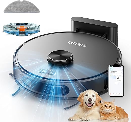 Robot Vacuum and Mop, 3-in-1 Robotic Vacuums Cleaner with LiDAR Navigation Smart Mapping & Max Strong 4000Pa Suction, WiFi/App/Alexa Voice Control, Obstacle Avoidance, for Pet Hair, Carpets and more