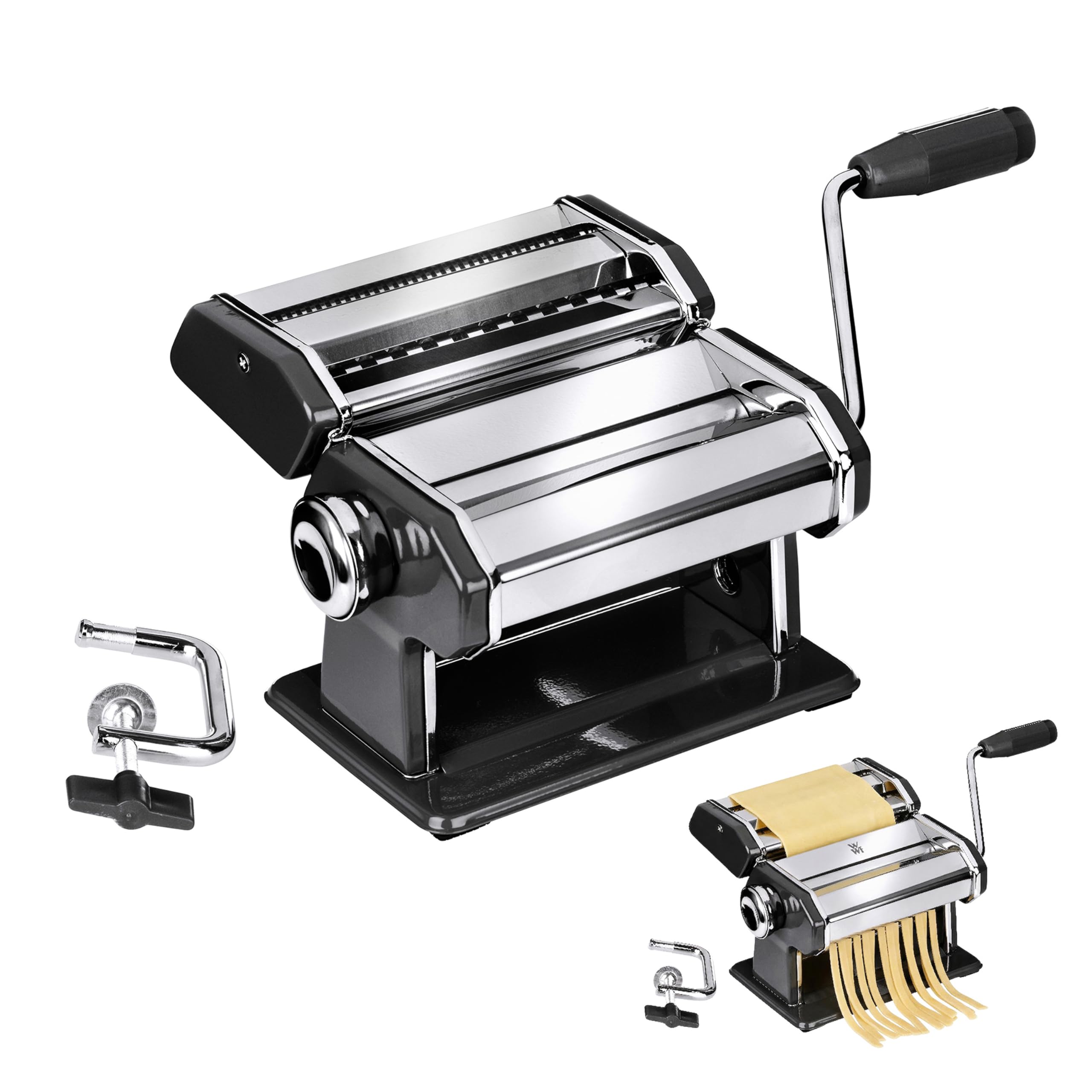 Premier Housewares - Máquina para Hacer Pasta, Estructura de Acero Cromado y Color Negro