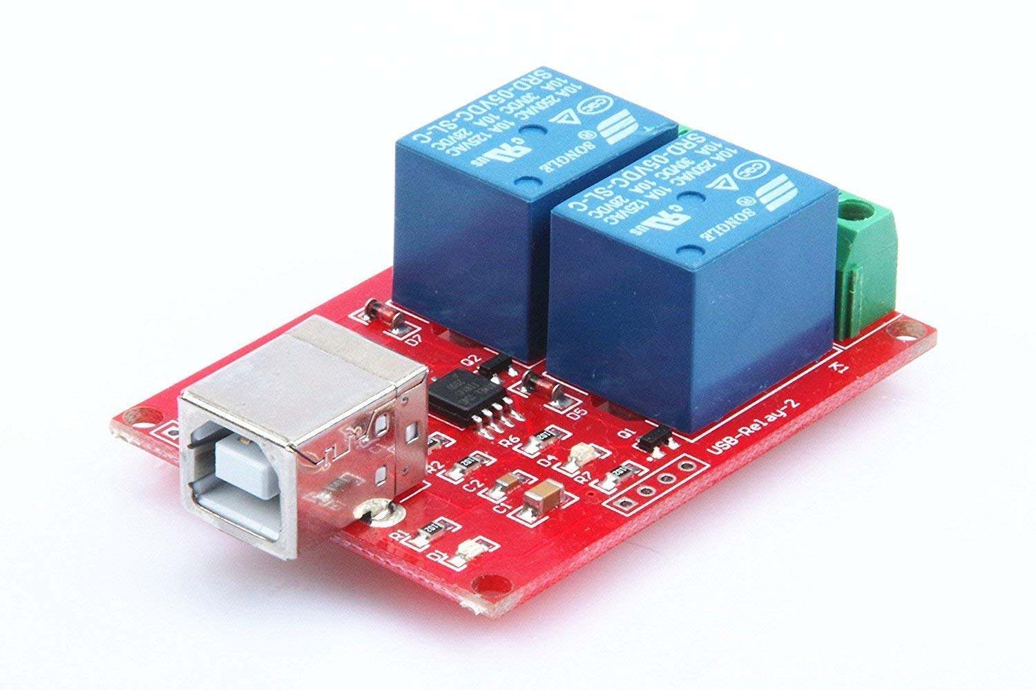 ARCELI SRD-05VDC-SL-C 2-Way 5V Modulo relè Driver gratuito USB Control Switch PC Controllo intelligente