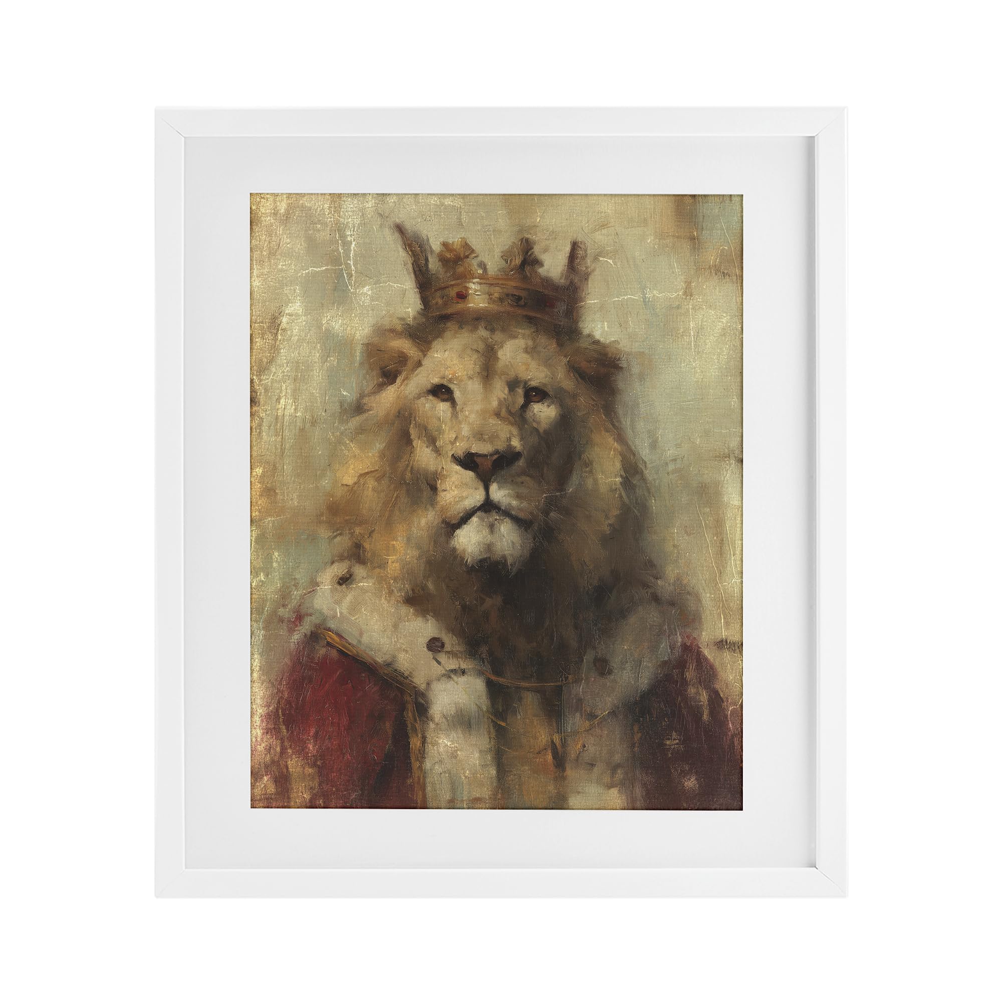 'Regal Lion Sovereign'| Framed Print Under Glass