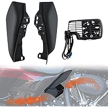 Mid Frame Air Deflector with CoolFlow Fan, Wind Deflector Heat Shield with Oil Cooler Fan for Harley Touring CVO Road Glide Limited Tri Glide Ultra Limited Electra Glide Classic 2017-2024 Accessories