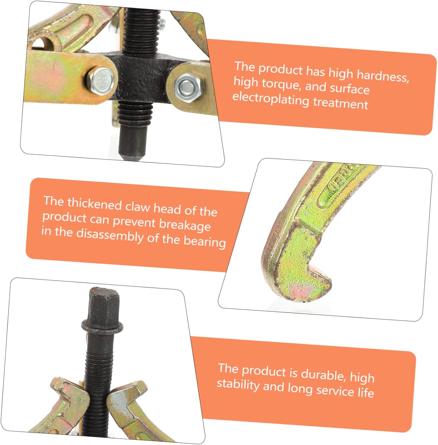 Three-jaw Code Puller for Jaw Gear Bearing Puller Efficient Tool for Car Wiper Gear Bearings Random Color