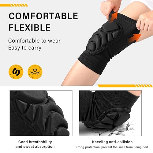 Miniatura 4 de Haysandy 8 pares de rodilleras a granel, almohadillas transpirables de voleibol con esponja suave y gruesa para adultos, jóvenes, mujeres, hombres,