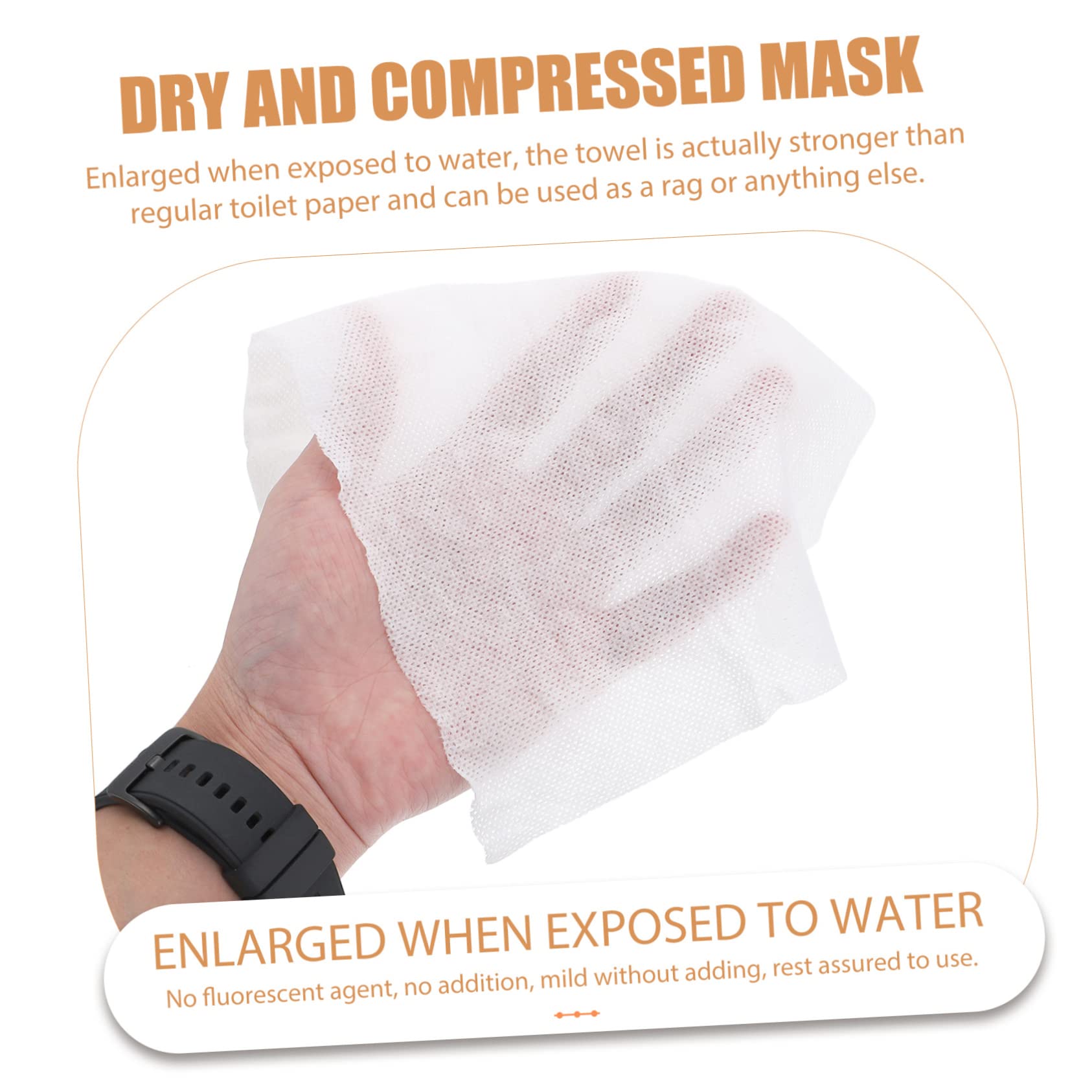 Baluue 200pcs Compressed Disposable Facial Mask Portable Travelling Towel for Skin Care Skin Friendly and Absorbent Facial for Home and Beauty Salon Use