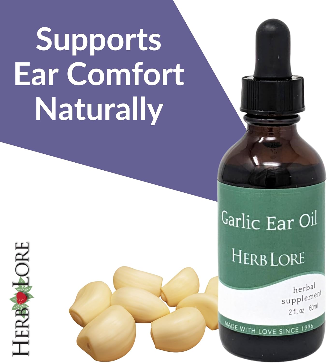 Garlic Ear Oil Drops – Soothes Dry, Itchy, or Clogged Ears for Kids & Adults - 1 fl oz - Herb Lore - Image 4