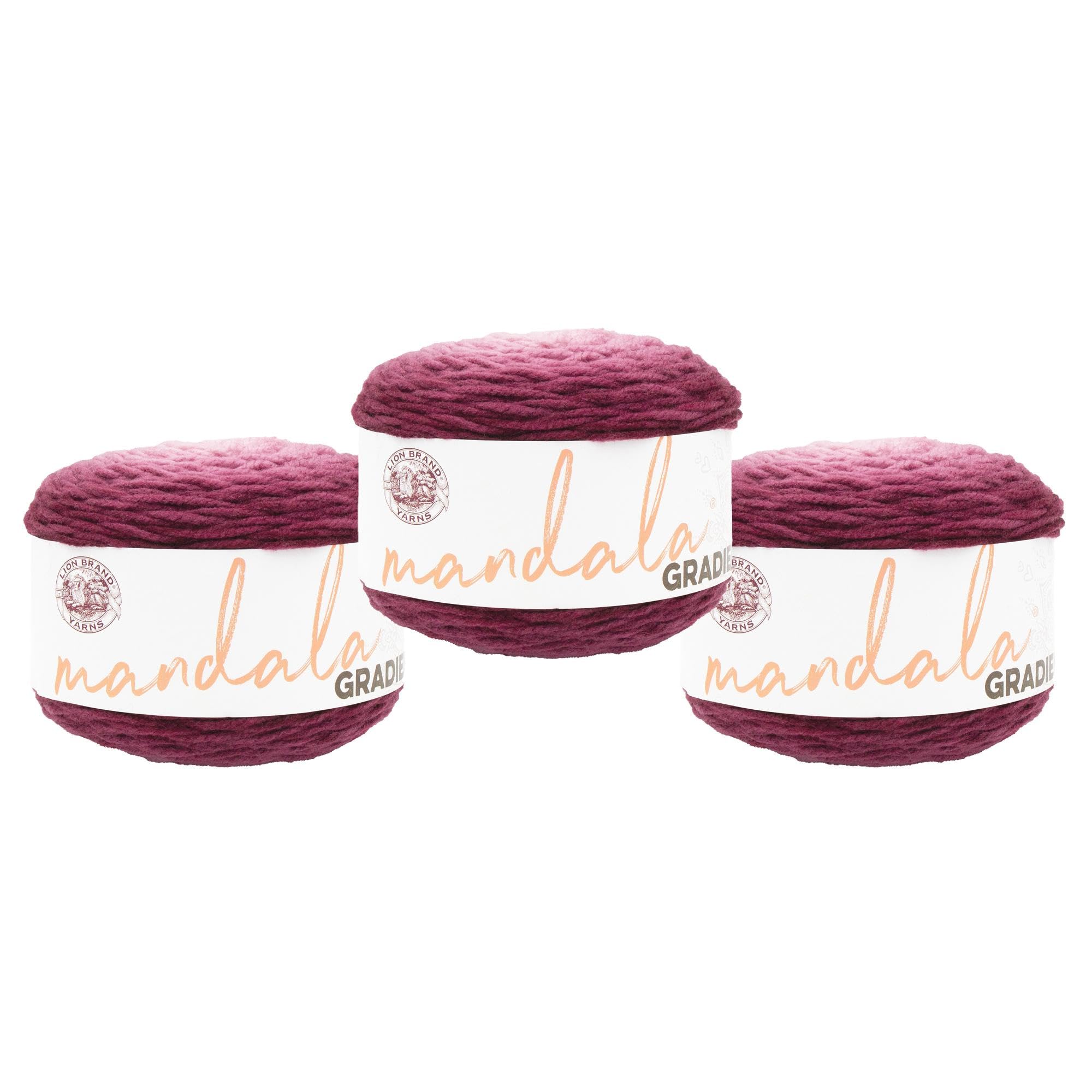 Lion Brand Yarn Mandala Gradient, filato multicolore per lavori a maglia, uncinetto e artigianato, colore acqua, 1 confezione