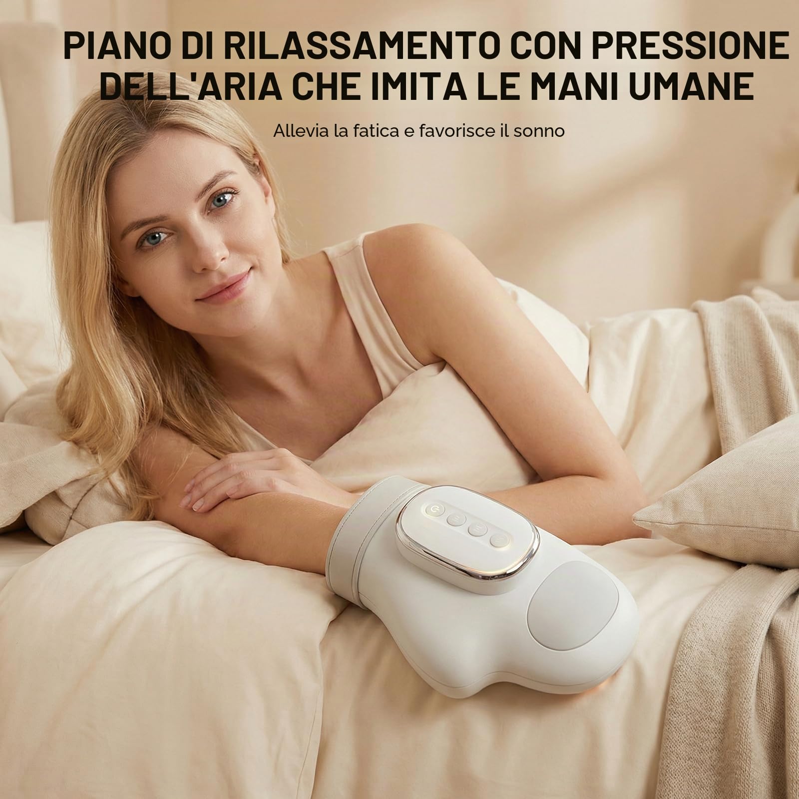 Massaggiatore manuale artrosi, massaggiatore mano, massaggiatore elettrico, 3 modalità e 5 forze, con termoterapia, impastare le mani umane, regali per la famiglia e gli amici
