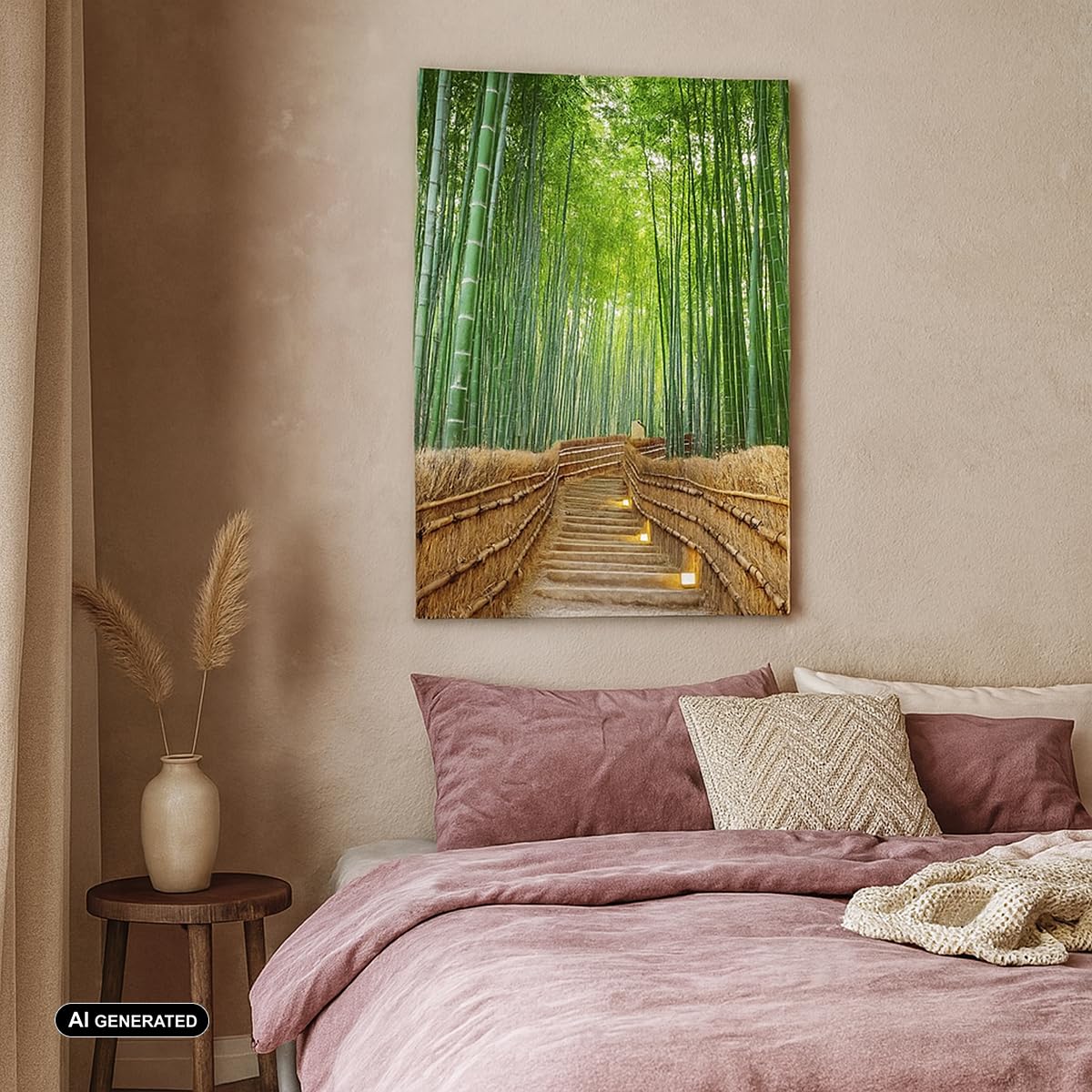 ARTTOR Bilder auf Leinwand 50x70 cm Wandbild Landschaften Wald - 3979