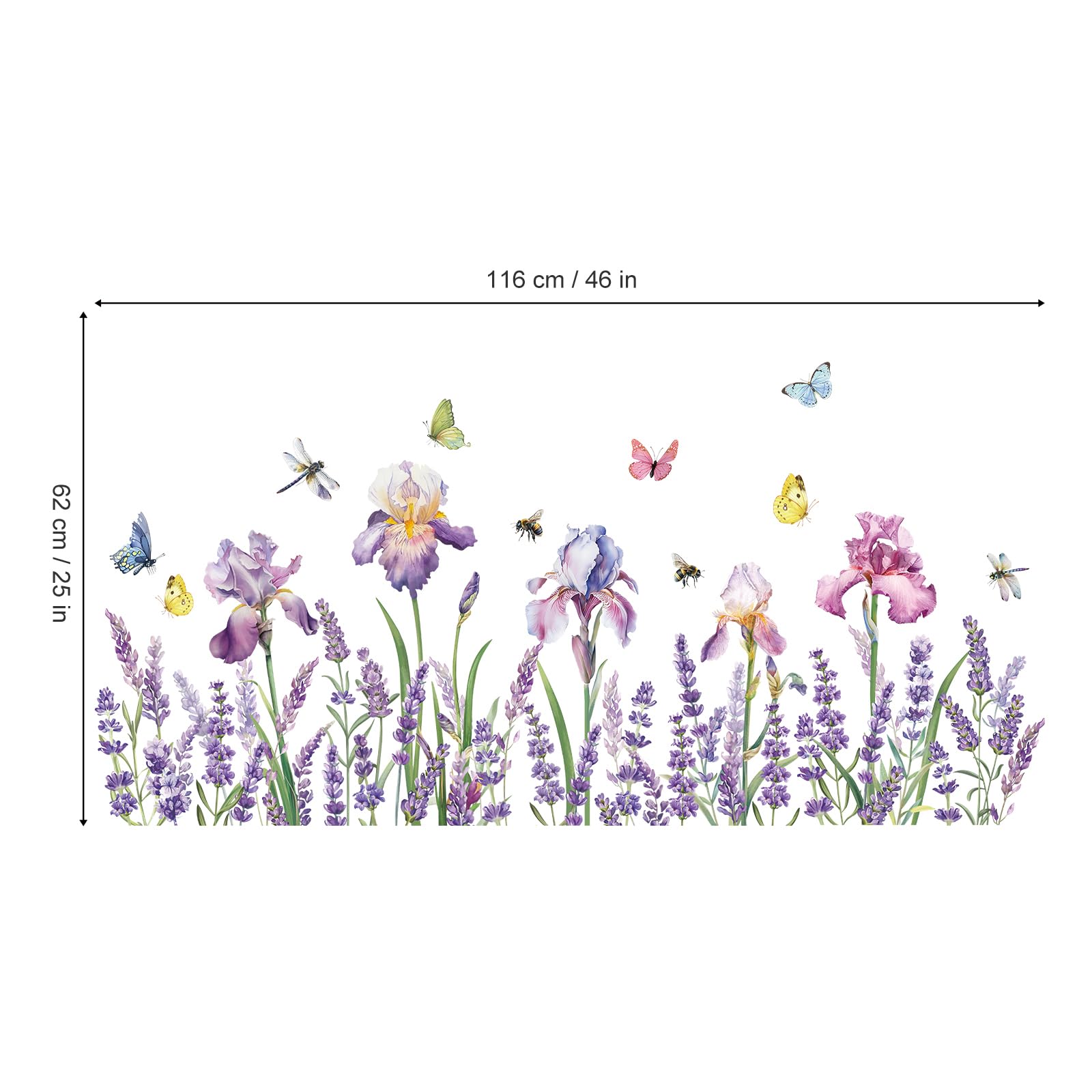 Adesivi Per Finestre Fiori Primavera - Decalcomanie Viola Riutilizzabili, 8 Fogli 21x30 Cm - Foto 4