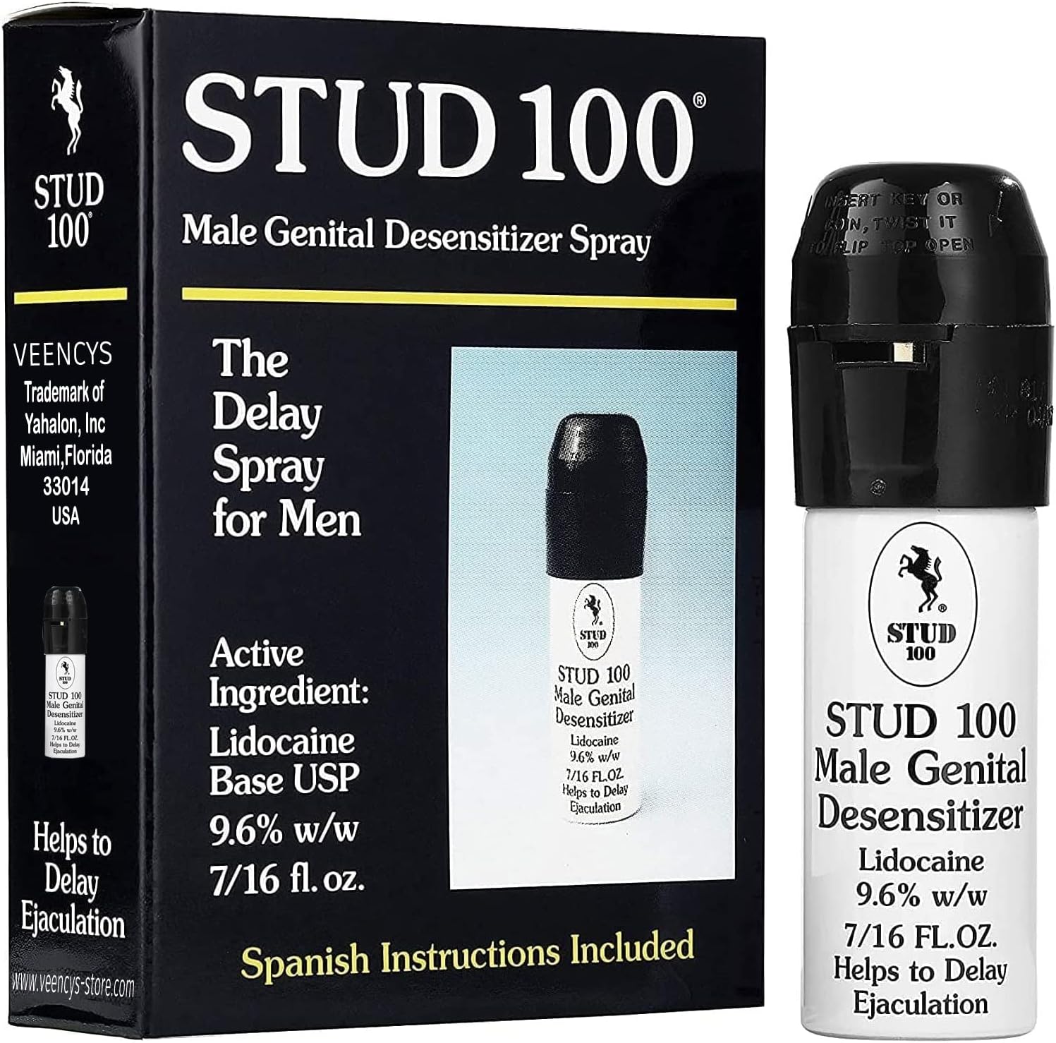Delay Spray for Men - Lidocaine Spray - Desensitizing Spray - Delay Ejaculation - Enhanced Prolong Duration - Avoid Premature Climax - Last Longer - Pocket Sized Bottle in Discreet Packaging