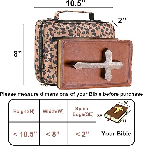 Miniatura 2 de HAWGON Funda para la Biblia para mujer, estuche de Biblia para hombres, organizador multifuncional de papelería, organizador de estuches para