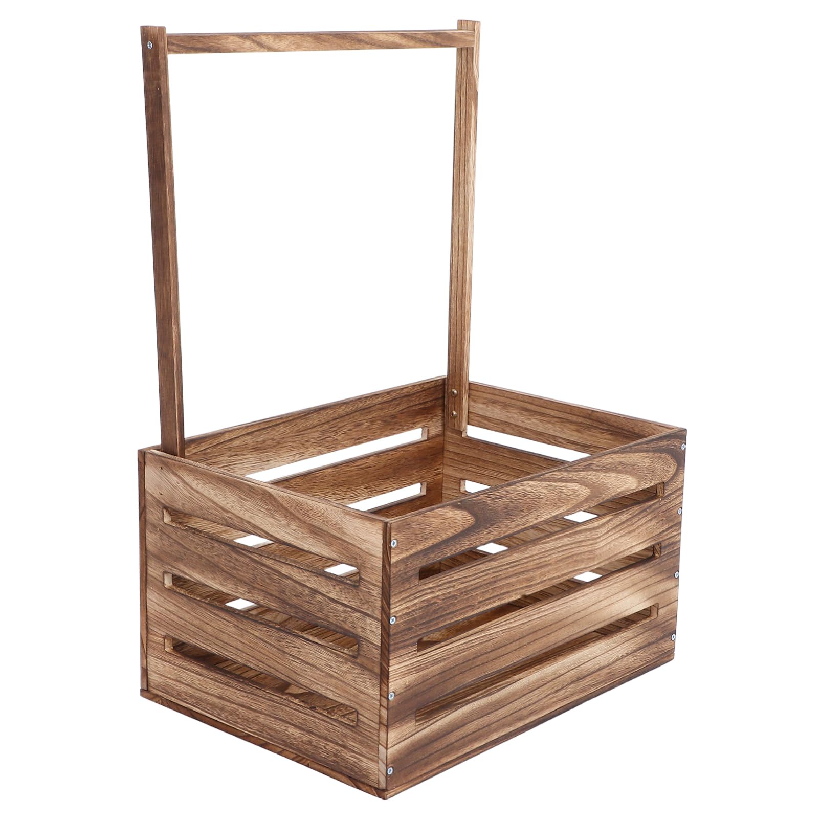 Cesta de Almacenamiento de Madera con Asa para Baby Shower