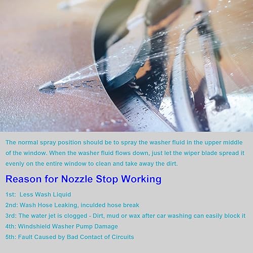 Miniatura 3 de Kit de 2 boquillas para limpiaparabrisas delantero para Grand Cherokee 2005-2013, Mitsubishi Galant 2009-2012, sustituye a 55079049AA