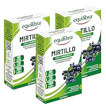 Equilibra Integratori Alimentari, Mirtillo, Integratore per la Normale Capacità Visiva e la Funzionalità del Microcircolo, con Estratto di Mirtillo, Vitamina A e Zinco, 3 Pezzi da 60 Capsule Vegetali