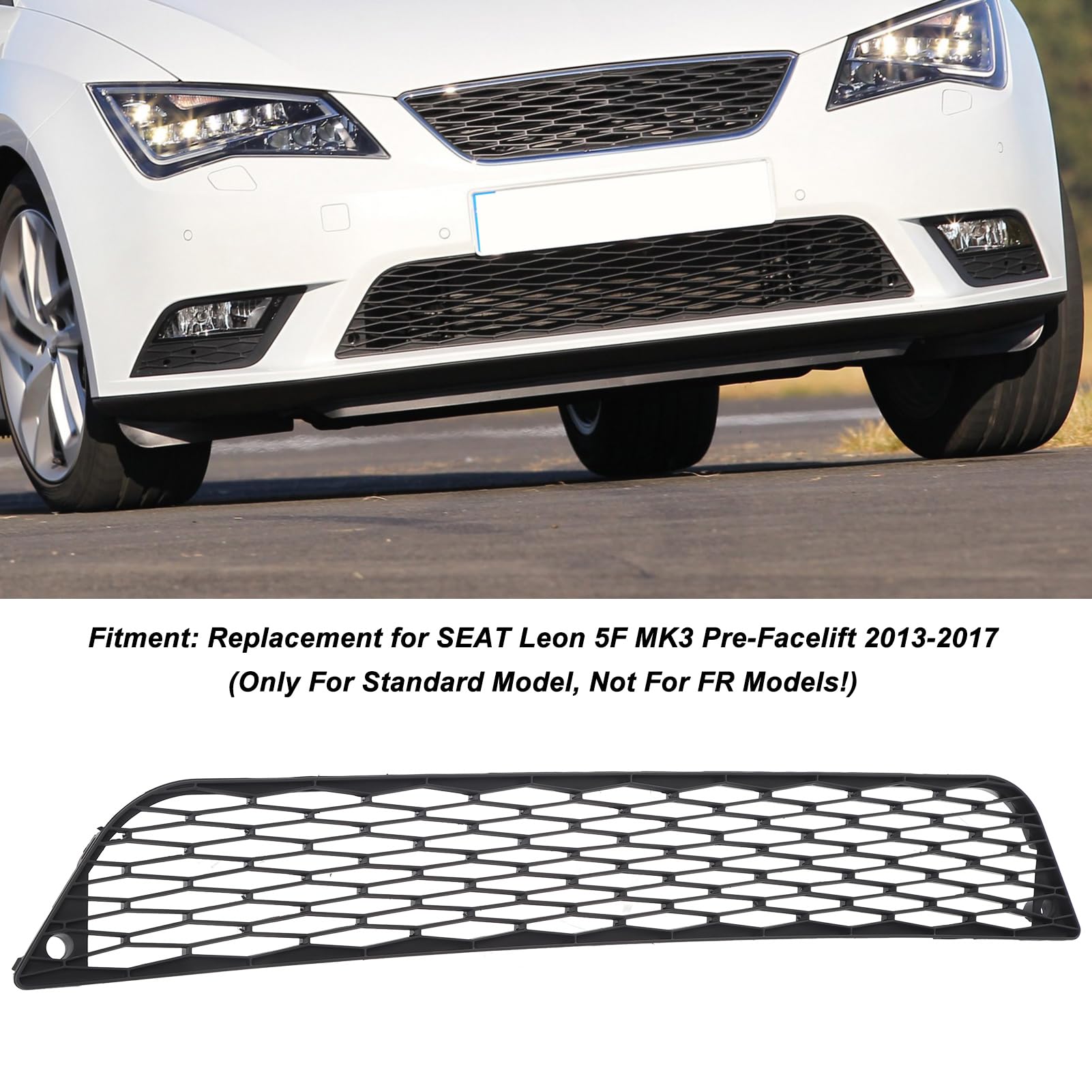 Amazon.com: XTevu Front Bumper Lower Grille 5F0853667, Front Lower 