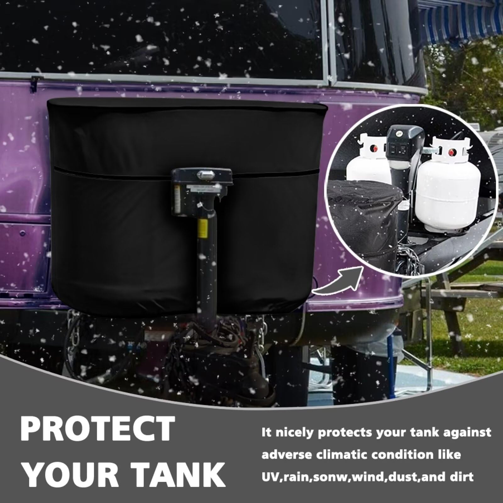 Flame King Dual 20LB LP Tank Light Plastic Heavy Duty Cover Plastic Propane Tank Cover YSN-PCC - View #6