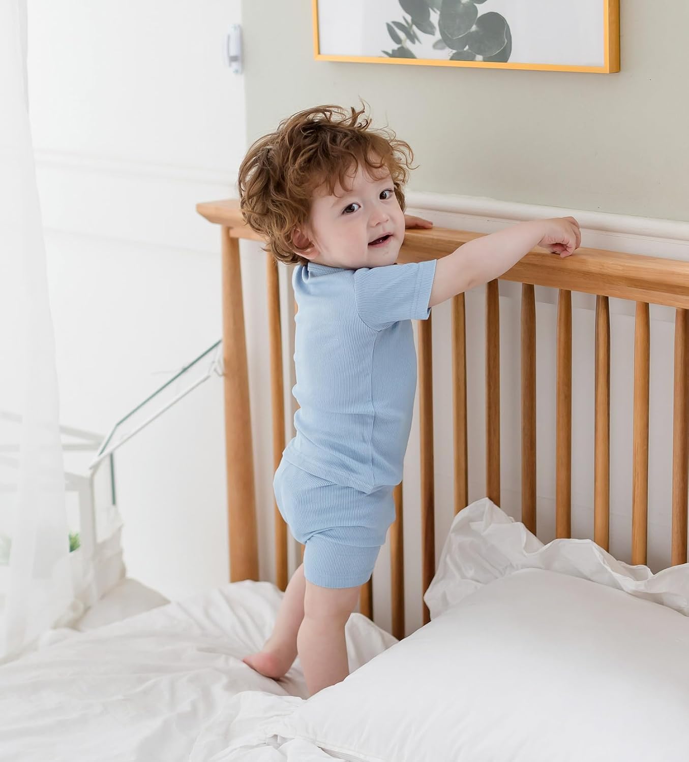 AVAUMA Toddler Short Pajamas Set Baby Boys Girls Kids Snug fit Ribbed Sleepwear pjs for Daily Life Style - Image 3