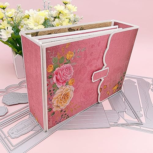 Vista 9 de AlinaCraft - Juego de 1 álbum hecho a mano de 6 x 8 pulgadas, corte de metal, troquelado para manualidades de papel, álbumes de bricolaje, regalos