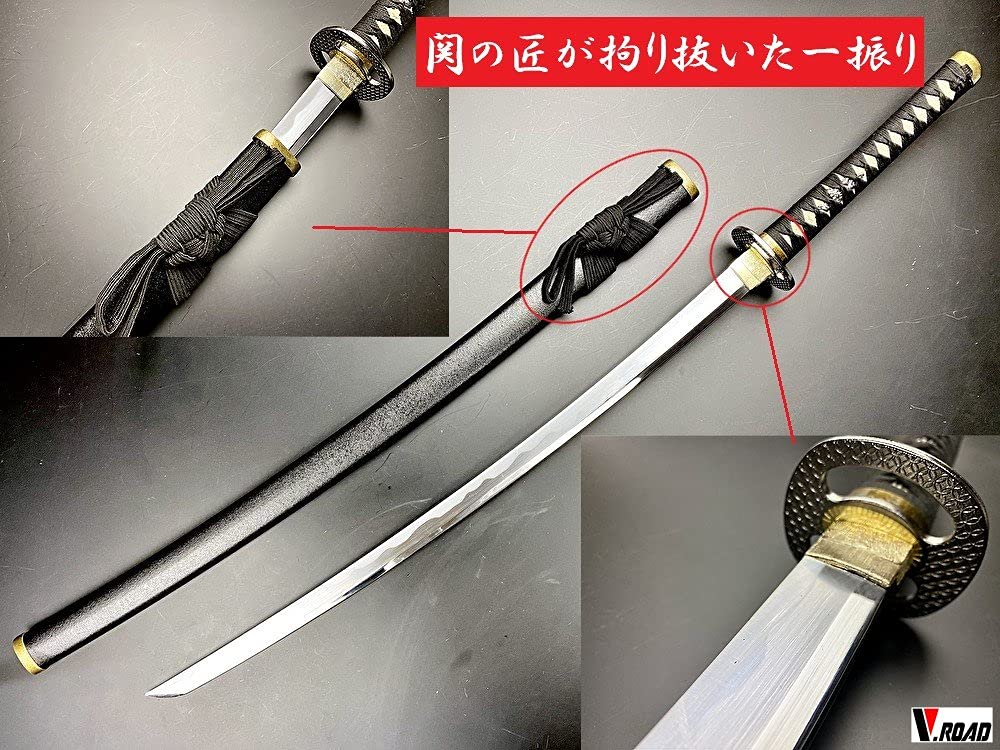 逆刃刀　高級模造刀　るろうに剣心　関刃物工房V.ROAD製　しのびや　台座含まず Amazon.co.jp: 模造刀-美術刀剣-関-逆刃刀-V.ROAD (黒) ブラック
