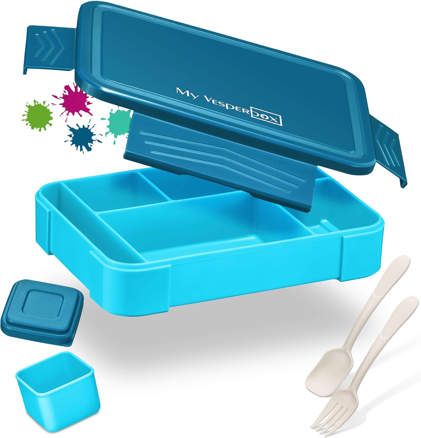 My Vesperbox – Lite - Bento Box Kinder - Lunchbox - extrem robust – Brotdose – Brotbox ideal für Kindergarten und Schule (Blau) - Image 8