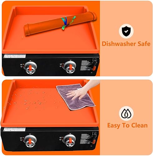 Miniatura 6 de BANGIE 22" Silicone Griddle Cover Mat for Blackstone 22 Inch Griddle Accessories Full Wrap-Around Protection Food Grade Silicone Grill Mat
