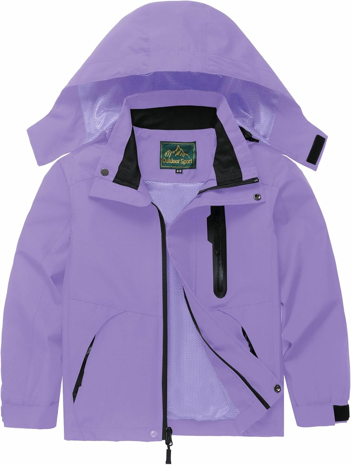 GIISAM Boys Rain Jacket, Girls Raincoat Waterproof Lightweight Windbreaker Coats for Kids