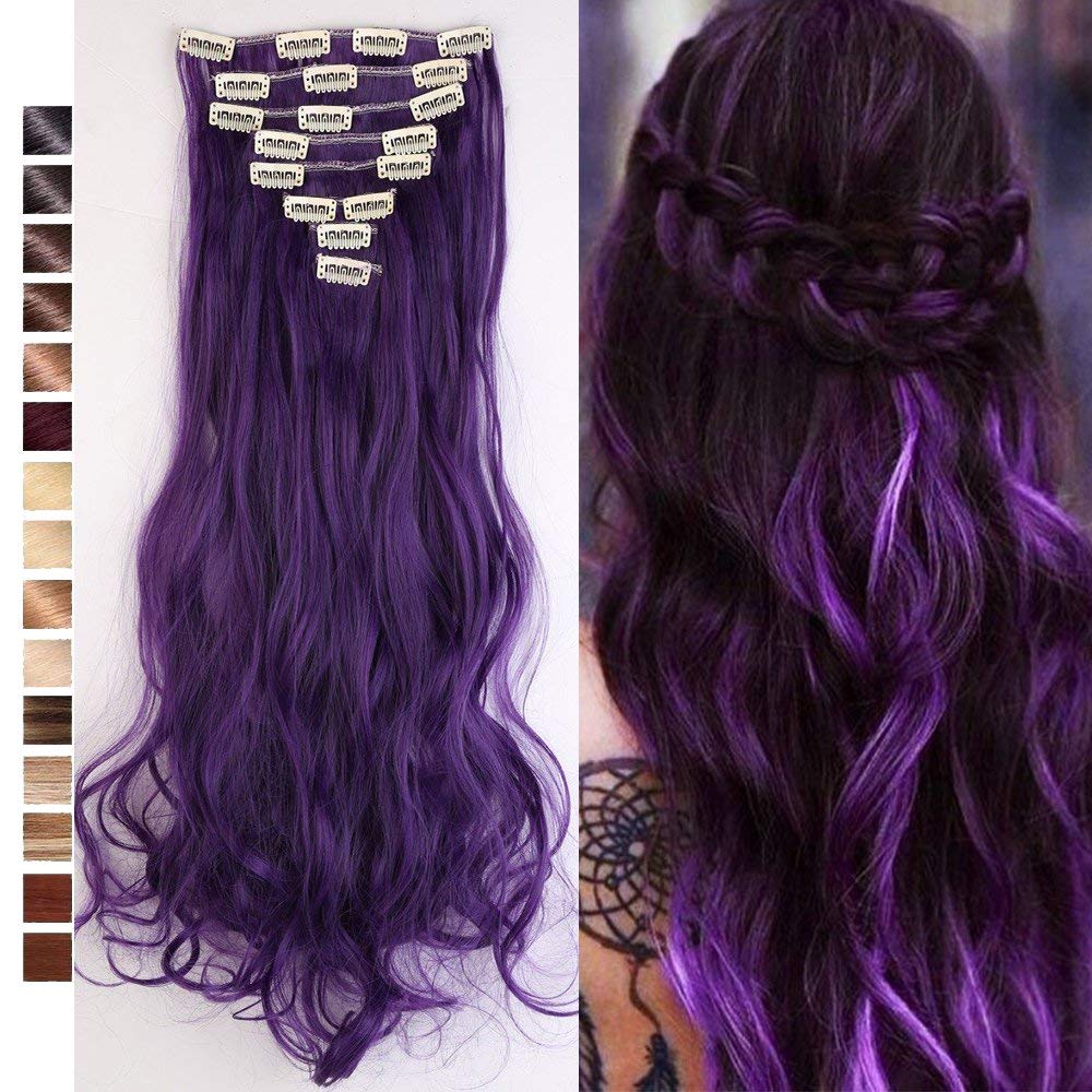 Amazon.com : S-noilite 24 Inches Long Curly Full Head Clip  display picture 2