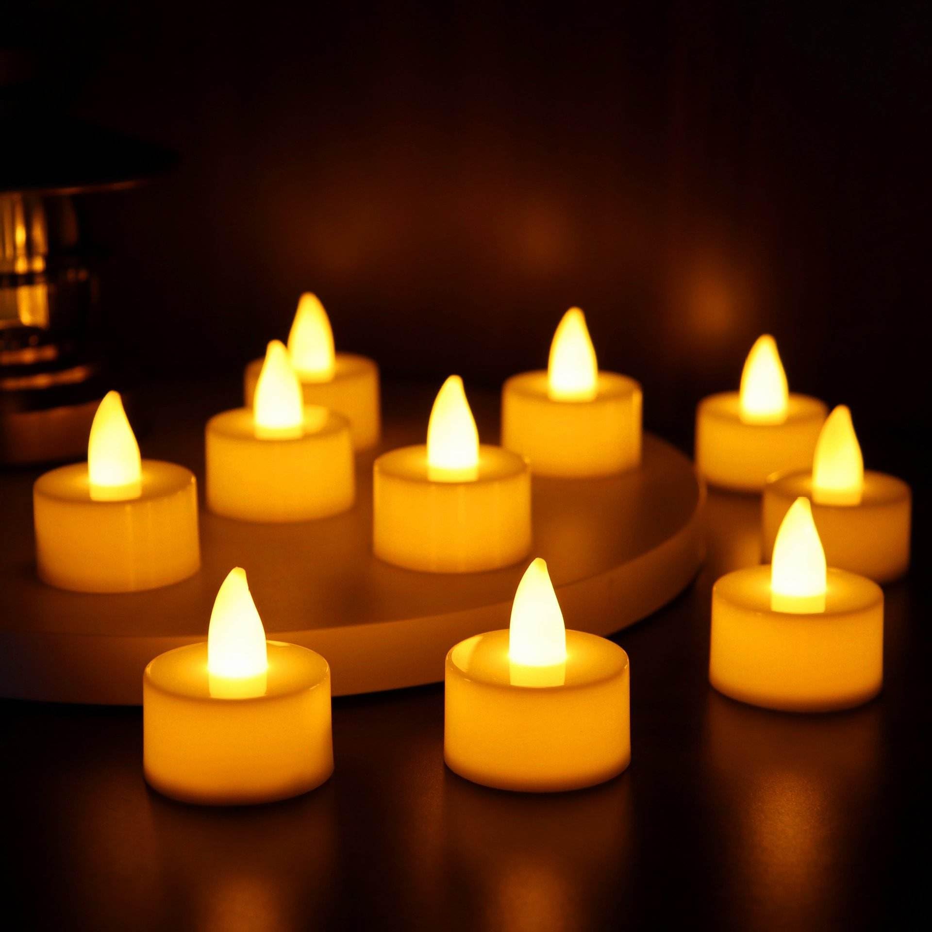 WILDSTICH Flameless Diya Lights | Elegant, Safe & Eco-Friendly Lighting Festival Decoration | Decorative Lights for Diwali, Pooja, Christmas, & Party Decoration (LED Tealight, 6, Amber Yellow)-image-39
