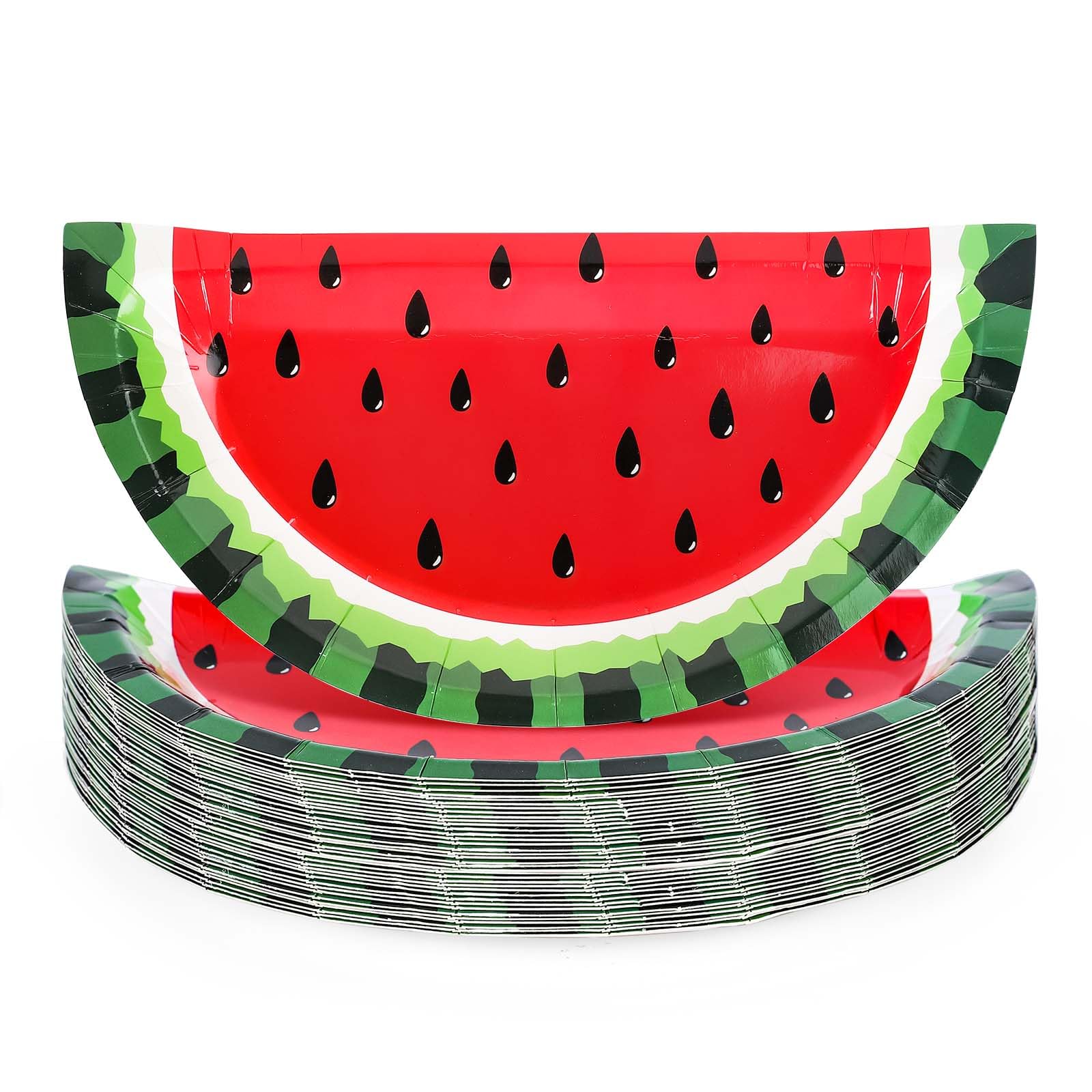 Wassermelonen Snackteller 16-teilig - Dreieckige Pappteller Für Partys