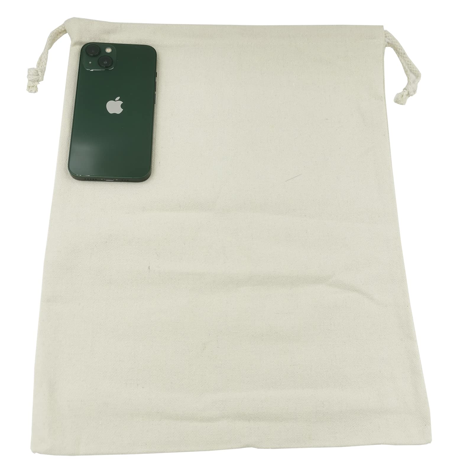 Borsa Portaoggetti In Cotone Con Coulisse: Sacchetti Riutilizzabili Per Alimenti, Giocattoli O Biancheria (30x40 Cm, Nero) - 4