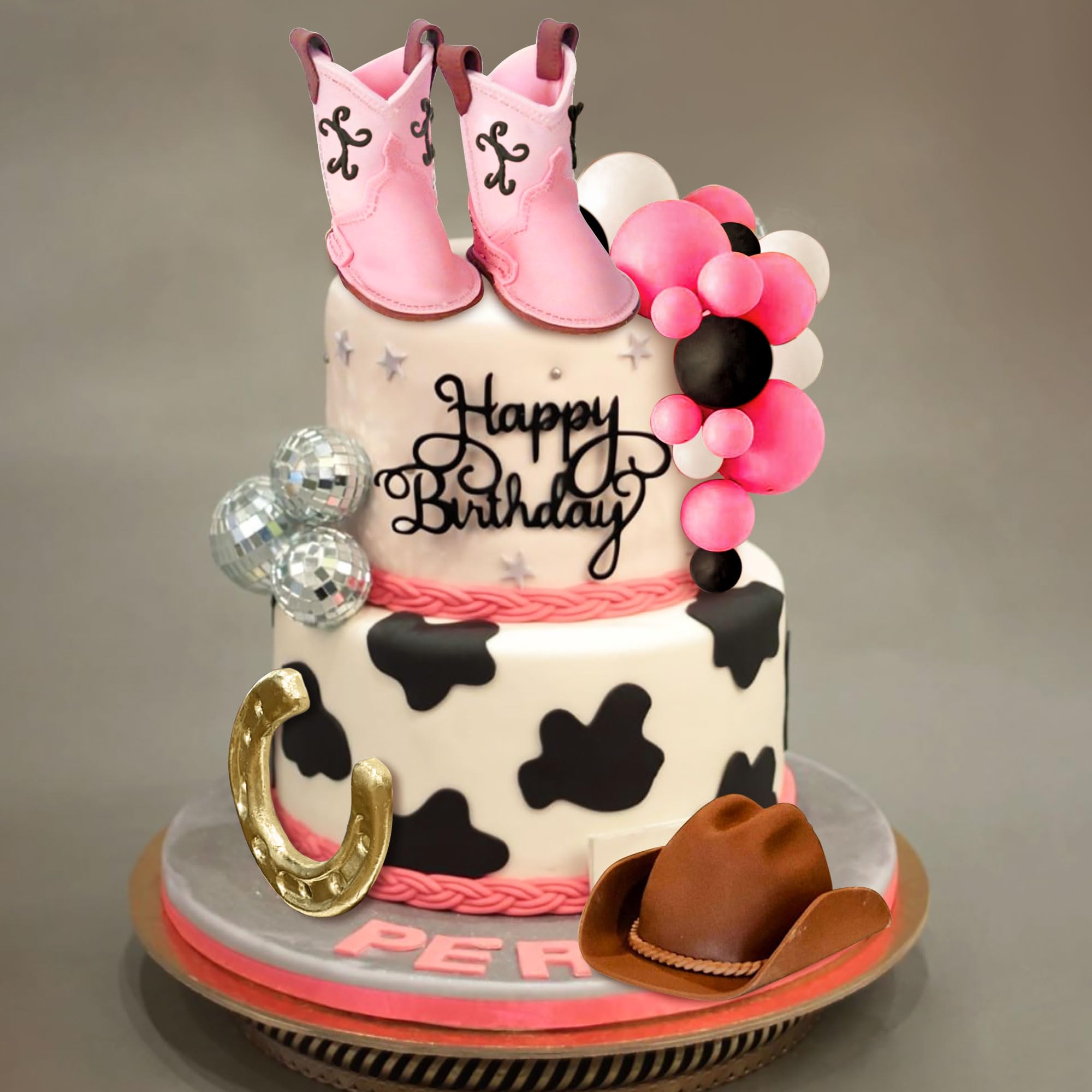 Topper Per Torta Maratona – Decorazioni Compleanno A Tema Corsa Con 1 Cake Topper E 12 Topper Per Cupcake Neri