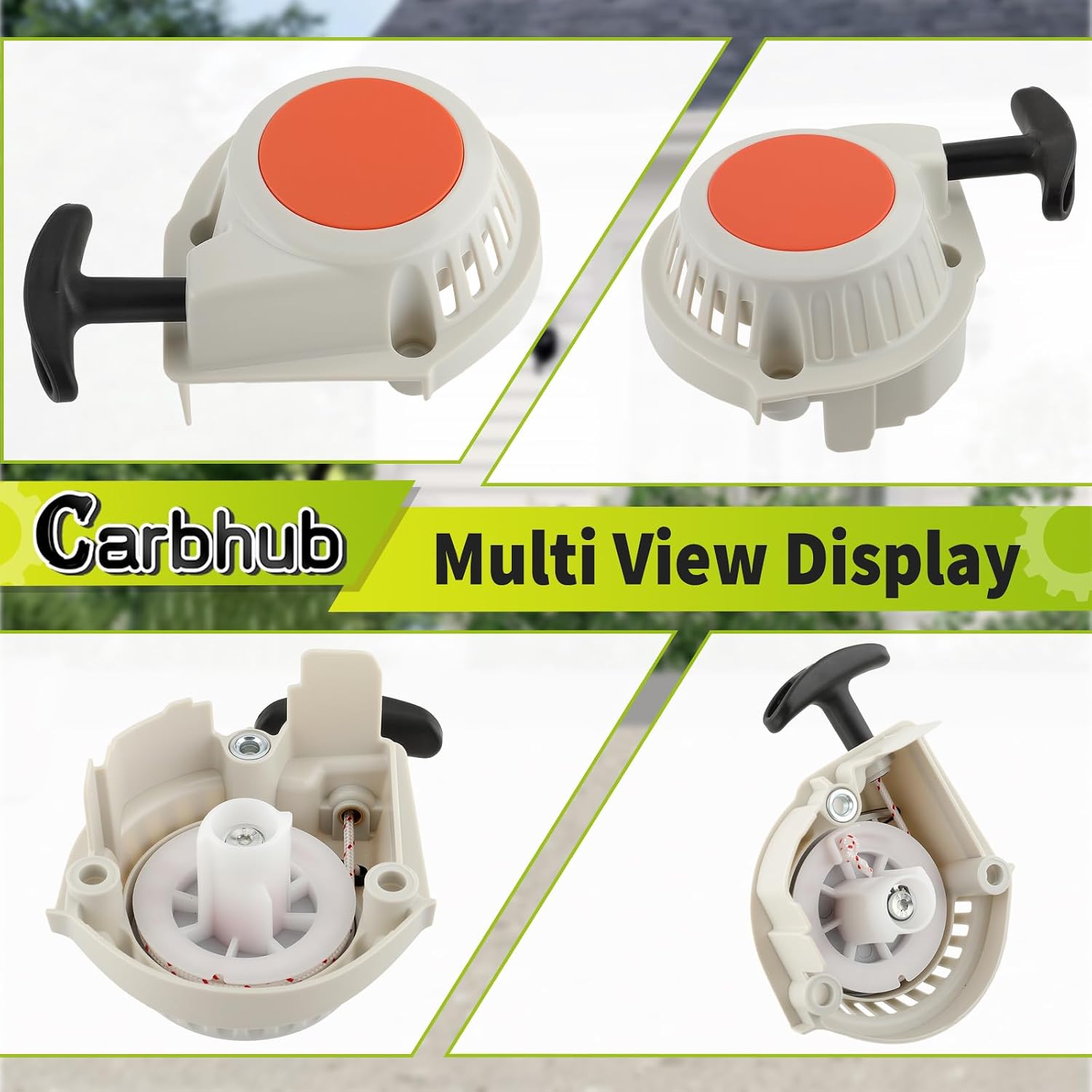 Carbhub FS94R Recoil Starter Fit for Stihl FS94 FS94C FS94R FS94RC KM94 KM94R HL91 HL91K HL94 HL94K String Trimmer Pull Start with Pull Cord Replace 4149 190 4001 Air Filter Spark Plug Tune Up Kit