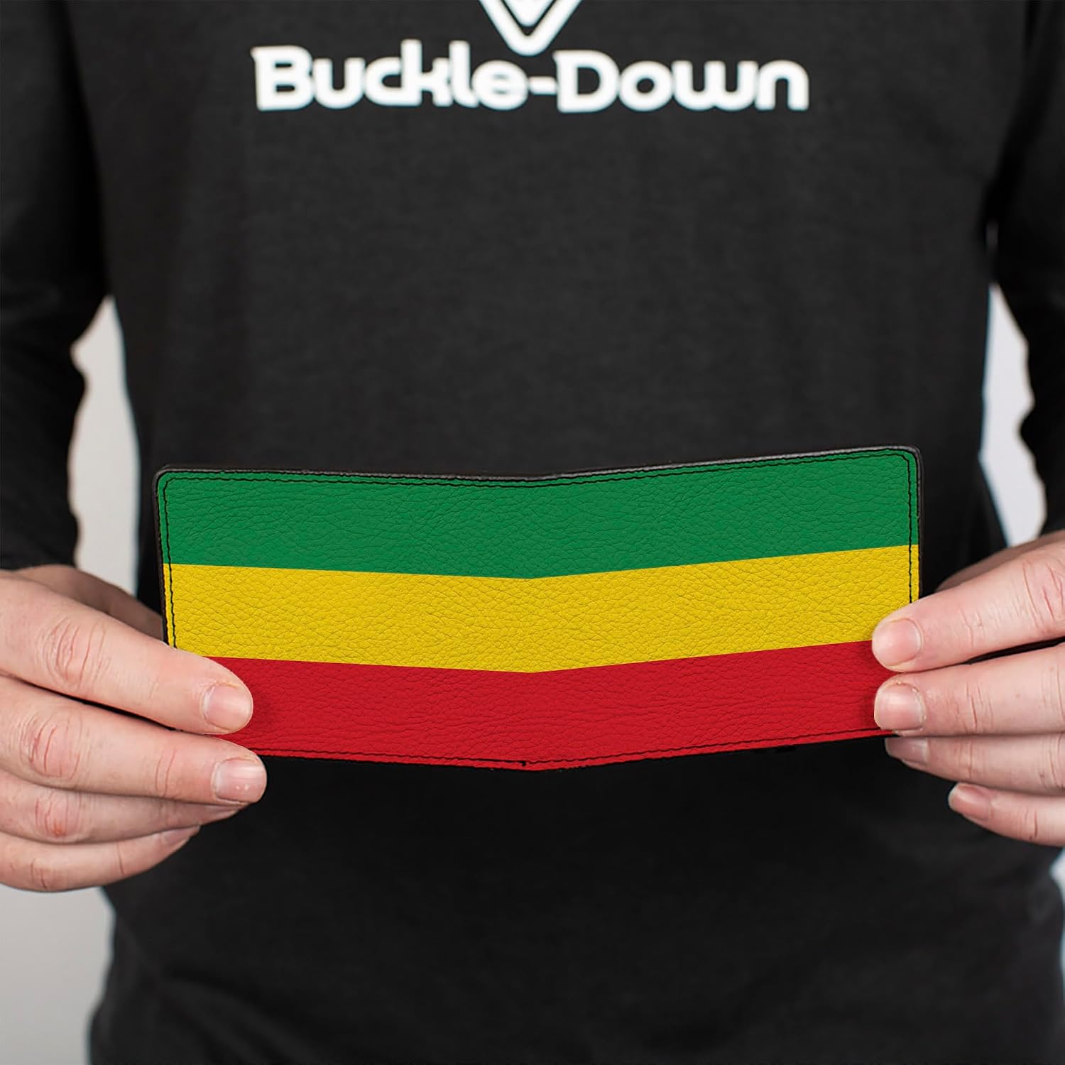 Buckle-Down Men's Bifold Wallet Rasta, 4.0" x 3.5" (PUW-W21802)