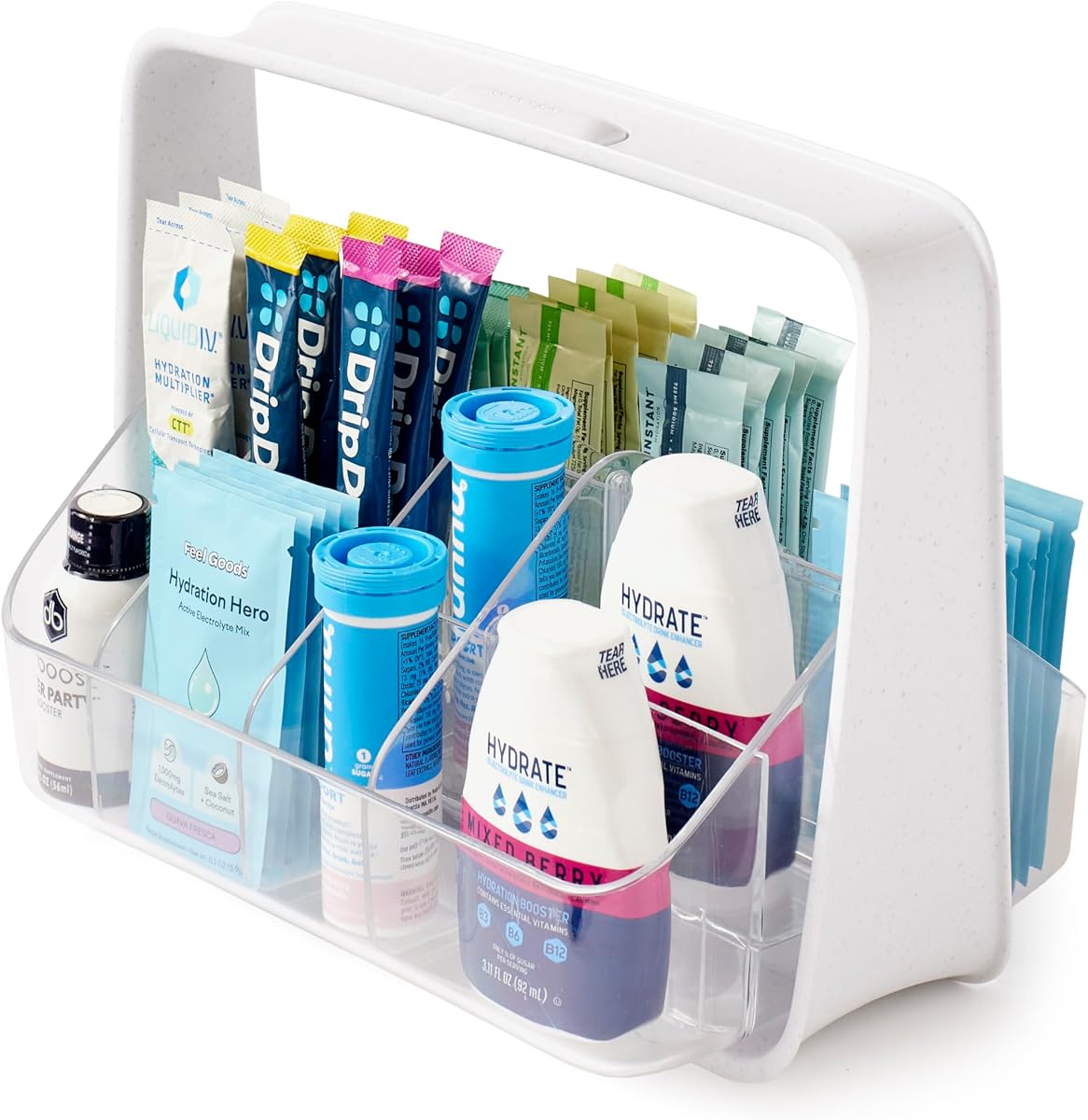 YouCopia SipStation Hydration Caddy, Adjustable Packet + Tea Bin Organizer (Pack of 6)