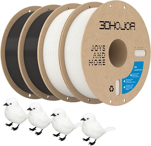 3DHoJor PLA Filament 1.75mm,3D Printer Filament 1kg*4 Bun...