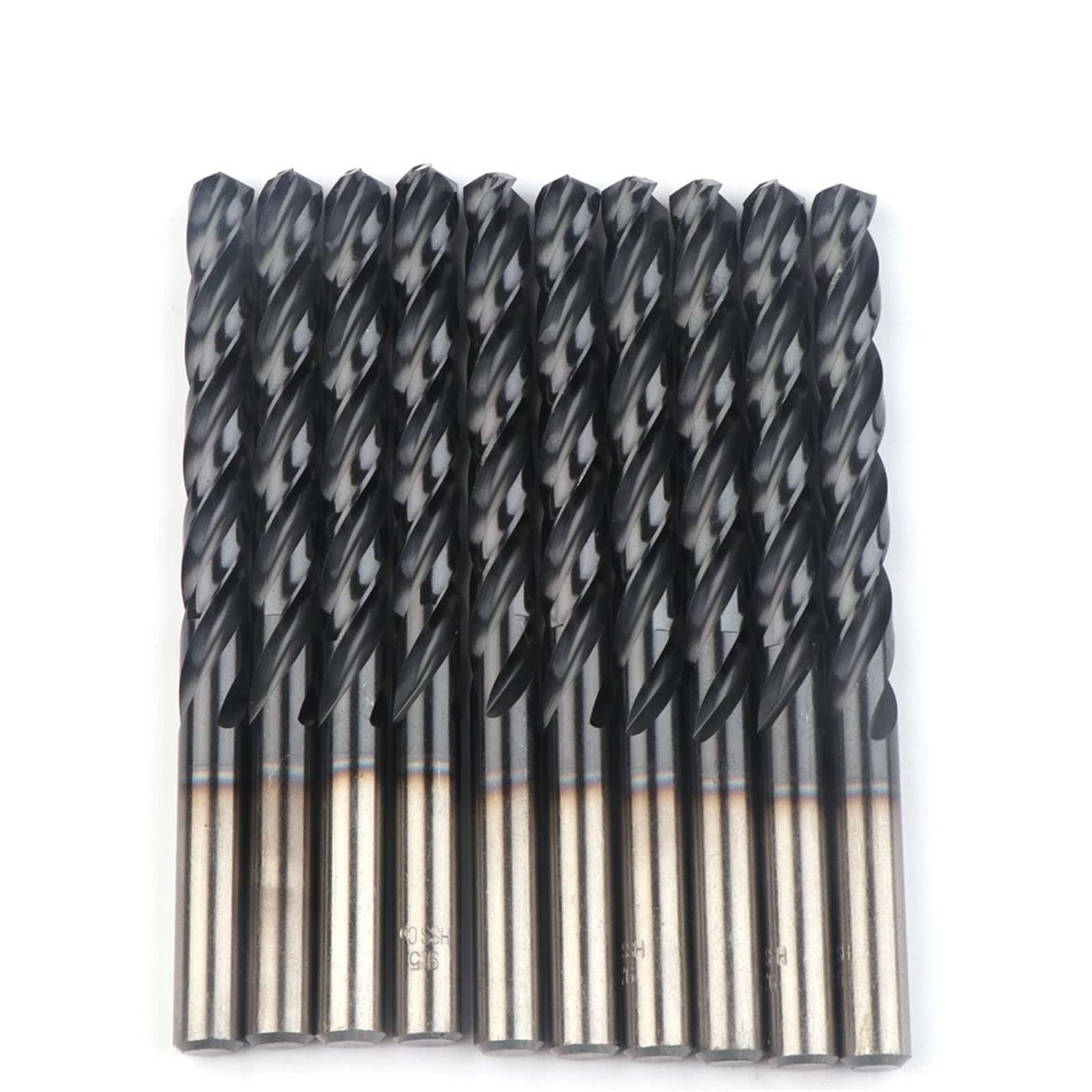 10 sztuk 3 mm-12,5 mm M35 HSSCO kobalt TiAlN wiertła HSS 3 rowki spiralne wiertła do stali nierdzewnej (3/4/5/6/7/8/9/10/11/12,5 mm) (6 mm 10 szt.)