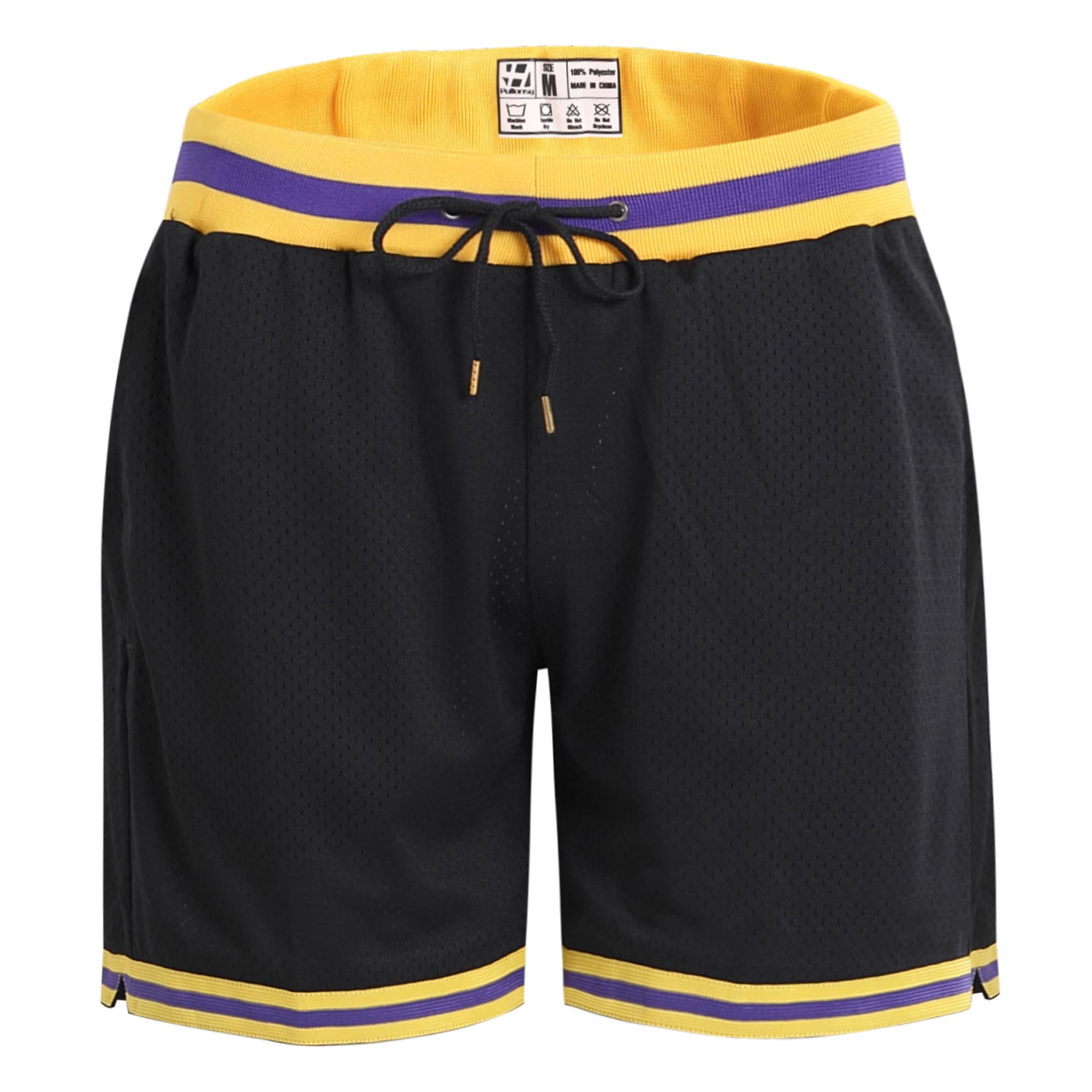 Pullonsy Basketball Athletic Mesh Shorts with Zip Pockets for Men Running Workout Gym Sports 7 Inche Inseam